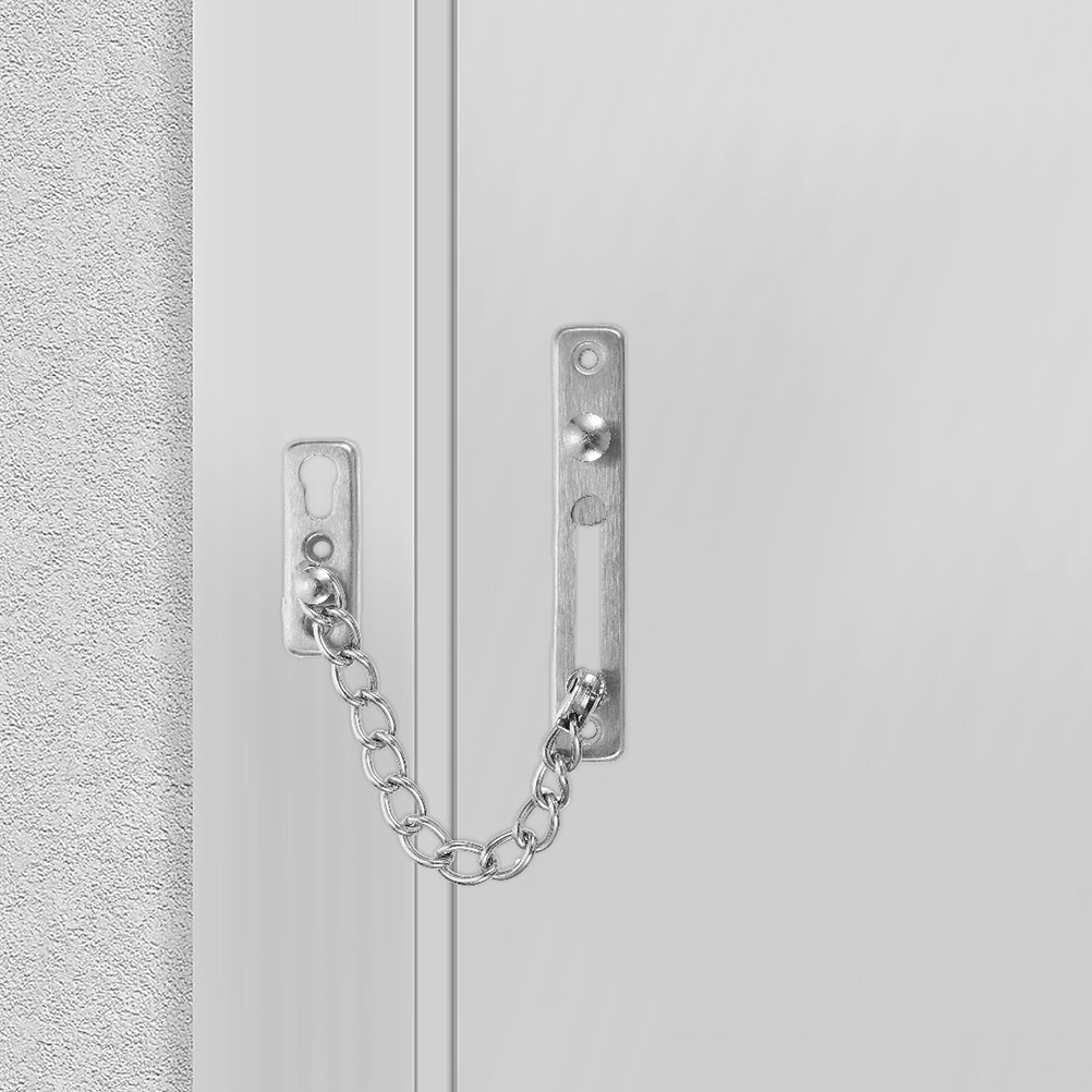 Security Chain Door - 2개입 스테인리스 스틸 도어 체인 잠금장치,