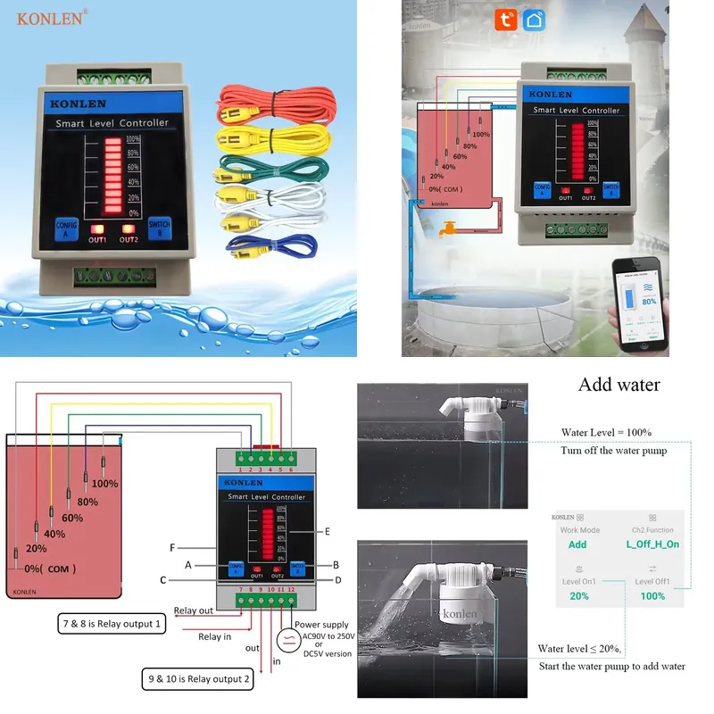 Water Alarm Sensor - 콘렌 수위 센서 WIFI 물탱크 수위