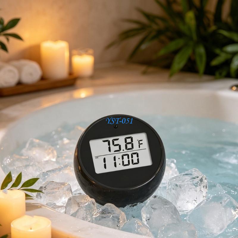 E15A 디지털 부동 얼음 목욕 온도계 방수 LED 디 - Pool Alarm Float 리뷰 및 가격